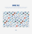 garage sale or flea market concept vector image vector image