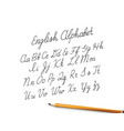 hand drawin alphabet vector image