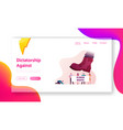 human right landing page template characters vector image vector image