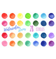 rainbow colors watercolor paint stains vector image