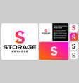 s lock logo vector image vector image