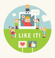 social media concept vector image