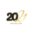 2021 happy new year hand drawn text lettering vector image vector image