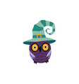 flat halloween in witch hat vector image