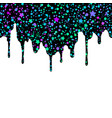 drops black liquid with multicolored sparkles vector image vector image