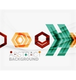 geometric abstract background arrow design vector image