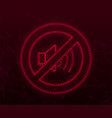 no sound phone neon icon telephone call cell vector image vector image