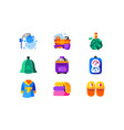 sauna and bath accessories set vector image