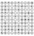 100 winter icons set in simple style vector image vector image