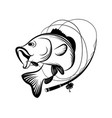 Cute fish cartoon with thumb up Royalty Free Vector Image