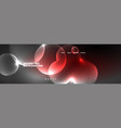 neon glowing bubbles circles magic energy space vector image vector image