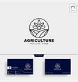 agriculture farm line badge vintage logo template vector image vector image