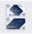 blue marble business card template vector image