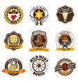 cowboy labels set vector image