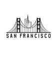 Skyline of san francisco skyline design Royalty Free Vector