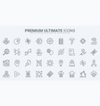 ai machine learning and science thin line icon vector image vector image