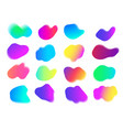 blurred gradient shapes abstract fluid neon vector image