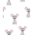seamless pattern with cute rat vector image vector image
