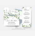 wedding save the date place card label cards vector image