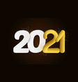 2021 happy new year hand drawn text lettering vector image vector image