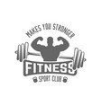 fitness sport club isolated black emblem vector image
