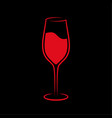 wine glass icon vector image
