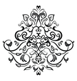 black-white ornamental frame vector image
