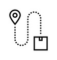 direction abd location delivery box line icon vector image