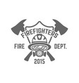 fire department monochrome emblem vector image vector image