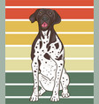 funny german shorthaired pointer cartoon artwork vector image