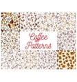 coffee seamless pattern backgrounds vector image