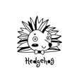 cute simple hedgehog face cartoon style vector image vector image