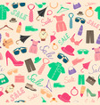 fashion and clothes accessories seamless pattern vector image vector image