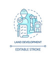 land development turquoise concept icon vector image