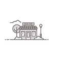 online store line style vector image vector image