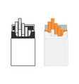 pack of cigarettes vector image vector image