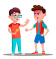 angry boy screaming at friend isolated vector image