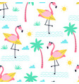 cute flamingo print design seamless pattern vector image vector image