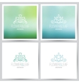 floral logo set vector image