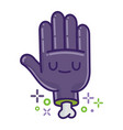 kawaii smiling halloween zombie hand cartoon vector image