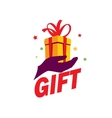 logo box with gifts vector image