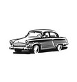 retro car logo or symbol hand drawn automotive vector image vector image