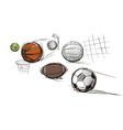 sport ball sketches vector image