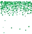 st patricks day background with flying clovers vector image