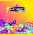 background with stylized summer objects abstract vector image