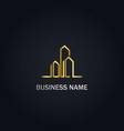 cityscape building gold logo vector image