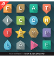 geometric shapes background for flat icons set vector image vector image
