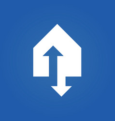 Triangle arrow up down logo Royalty Free Vector Image