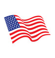 american waving flag vector image