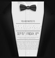 realistic black suit black tie event invitation vector image